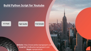 Build Python Script for Youtube
