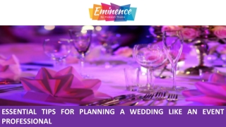 Essential Tips for Planning a Wedding Like an Event Professional