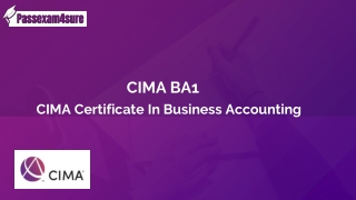 CIMA BA1 Exam Material | BA1 Dumps PDF | PassExam4Sure