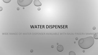 Wide Range of Water Dispenser Available with Bajaj Finserv Market