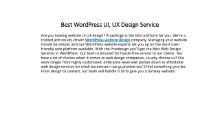 Best WordPress UI, UX Design Service