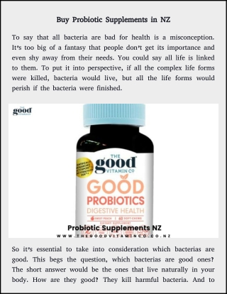 buy probiotics supplements for sale in NZ