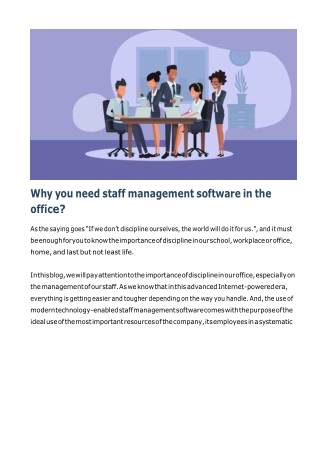 Why do you need staff management software in the office