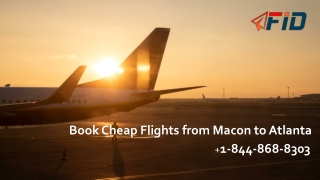 Book Cheap Flight from Macon to Atlanta