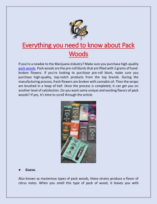 Everything you need to know about Pack Woods