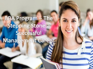 BBA Program – The Stepping Stone a Successful Management Career