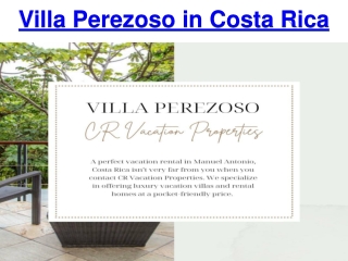 Villa Perezoso in Costa Rica