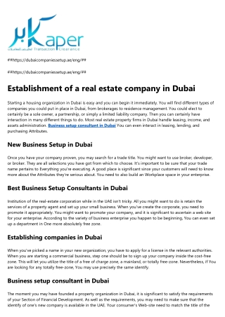 Best Business Setup Consultants in Dubai