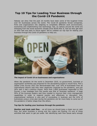 Top 10 Tips for Leading Your Business through the Covid-19 Pandemic-converted