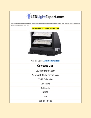 Industrial lights | Ledlightexpert.com