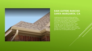 Rain Gutters Lake Forest, CA