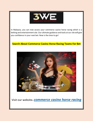 Search About Commerce Casino Horse Racing Teams For Bet