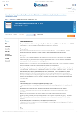 Complete Facial Aesthetic Course 2022 _ eMedEvents