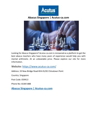 Abacus Singapore | Acutus-ca.com