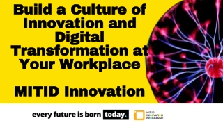 Digital Innovation and Transformation - MIT ID Innovation