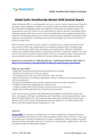Sulfur Hexafluoride Market Forecasts to 2028