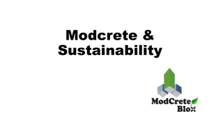Modcrete & Sustainabillity?