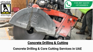 Concrete Drilling & Core Cutting Services in UAE