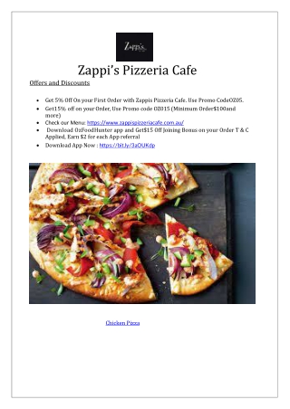 5% Off - Zappi's Pizzeria Café Epping takeaway and delivery, NSW