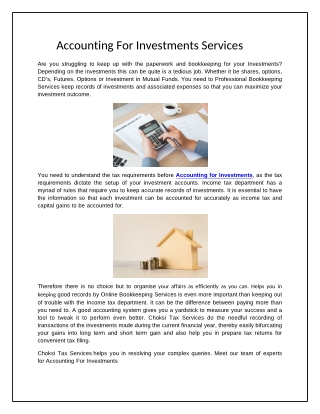 Accounting For Investments Services