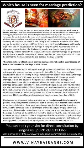 Marriage prediction
