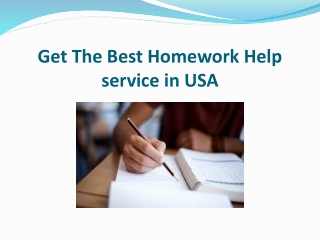 Get The Best Homework Help service in USA
