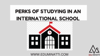 PERKS OF STUDYING IN INTERNATIONAL SCHOOL