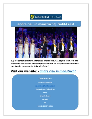 andre rieu in maastricht| Gold-Crest