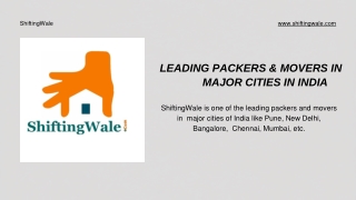 Leading Packers & Movers in Major Cities in India