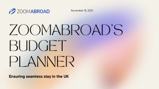 ZoomAbroad's Budget Planner