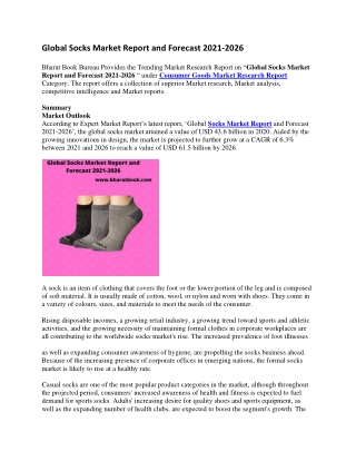 Global Socks Market Report and Forecast 2021-2026-converted