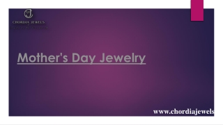 Get the beautiful Mother's Day Jewelry from Chordia Jewels.