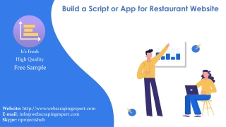 Build a Script or App for Restaurant Website