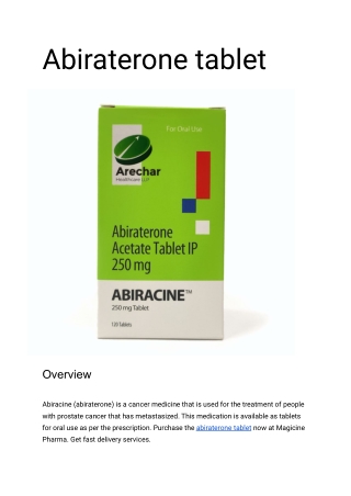 Abiraterone tablet (2)