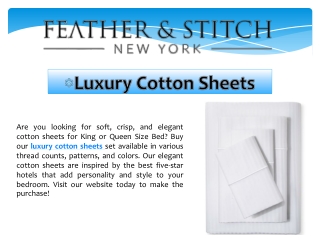 Luxury Cotton Sheets