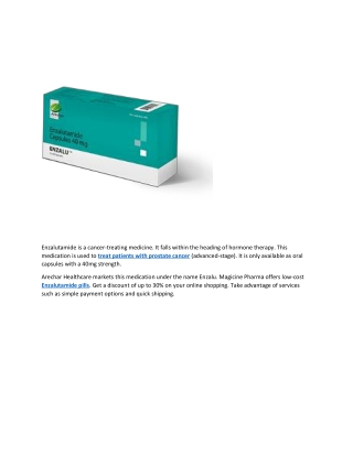 Enzalutamide pills