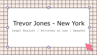 Trevor Jones - New York - A Goal-focused Professional