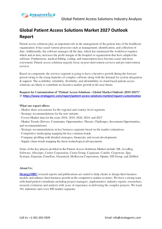 Global Patient Access Solutions Market Forecasts Report Analysis