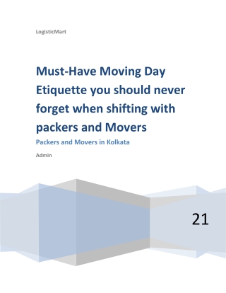 Must-Have Moving Day Etiquette you should never forget when shifting with packers and Movers