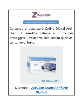 Acquista online Antifurto Digitale  Zammicom.it