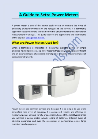 Promo Article 4 Setra Power Meters