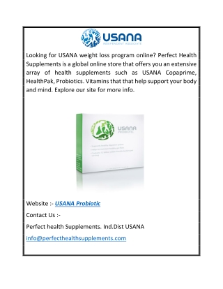 USANA Probiotic  Perfecthealthsupplements.com