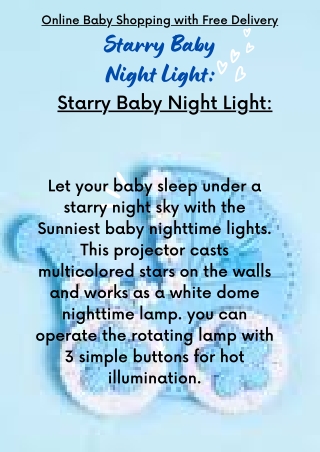 Online Baby Shopping with Free Delivery