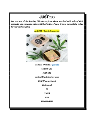 Just CBD  Justcbdstore.com