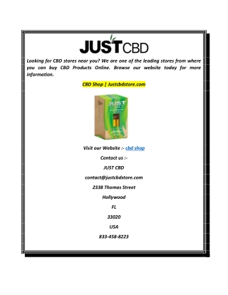 CBD Shop  Justcbdstore.com