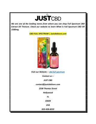 CBD FULL SPECTRUM  Justcbdstore.com