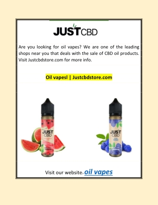 Oil vapesl | Justcbdstore.com