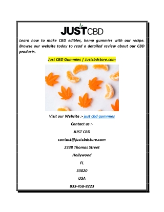 Just CBD Gummies  Justcbdstore.com