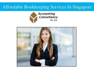 Affordable Bookkeeping Services In Singapore