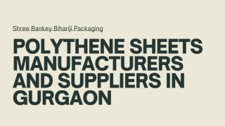Polythene Sheets Manufacturers And Suppliers In Gurgaon